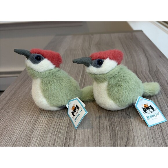 Jellycat BIRDLING WOODPECKER Soft Plush Toy NWT Bird Stuffed Animal New - Picture 1 of 9